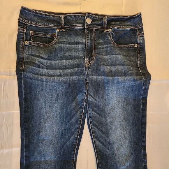 American Eagle Jeans Womens 12 Kick Boot Cut Stretch Cowgirl Rodeo Flare Rancher - Picture 1 of 8